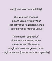 Scorpio moon might be very suspicious of sunny leo moon, and leo moon might find scorpio moon's moods very draining. Thread By Astrologyus Bts Love And Friendship Compatibility List A Thread Bts Twt Bts Bighit
