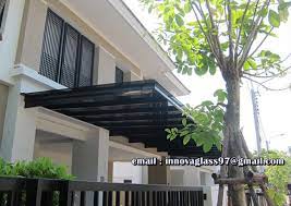 Desain teras rumah desain rumah atap spandek. Kanopi Teras Rumah Dengan Atap Kaca Tempered Pasang Kanopi Kaca Tempered Dengan Harga Murah