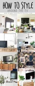 Styling Around A Wall Mounted Tv Decor Around Tv Wall Mounted Tv Tv Console Decorating