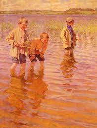 Nikolai Bogdanoff Bjelski An Afternoon Fishing Art Painting Painting Artist