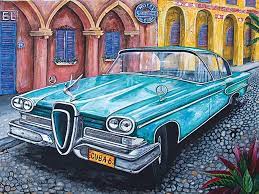 Oldtimer Cuba Art Cuban Cars Sale Artwork