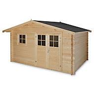 L'abri peut même contenir un salon de jardin en entier, car il est suffisamment grand. Abri De Jardin Abris En Bois Resine Metal Et Composite Castorama Fr