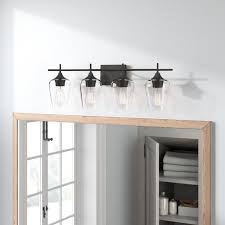 If adding anymore sq footage is out from the question there are several design ideas that may make your small bath room at least feel and look bigger and. Birch Lane Keener 4 Light Dimmable Vanity Light Reviews Wayfair