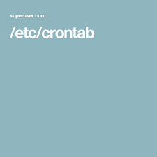 Etc Crontab How Can I Get This Or That Questions I Can
