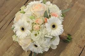 Bridal Bouquet With Gerbera Daisies Lisianthus Rose Spray Roses Hydrangea Seeded Eucalyptu Gerbera Daisy Bouquet Gerbera Daisy Wedding Gerbera Bridal Bouquet