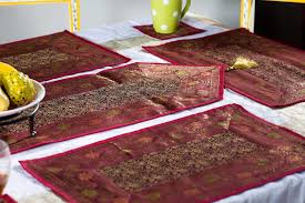 We always offer something special to our customers. Buy Online Decorative Zari Table Runner Handmade India Home Decor Dining Table Plate Mat Dining Table Coasters From India