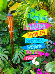 Pin By Susan Shannon On Down By The Boardwalk Beach Signs Tropical Caribbean Party