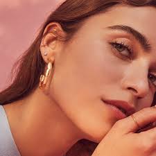 Kendra scott hoop sales earrings with stone