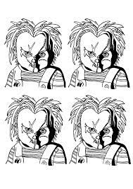 Halloween Chucky Portrait A La Warhol Halloween Coloriages Difficiles Pour Adultes