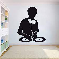 Download Vinyl Wall Sticker Dj Dee Jay Music Lover Gift Svg Dxf Headphones Turntable Party Svg Files Reverse Canvas Tshirt Decor Hq012 Wall Stickers Aliexpress