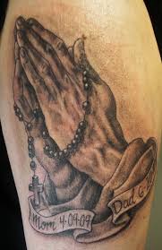 Religious hand tattoos, as well as rosaries tattoos on hand, will look great once paired with black ink. 18 Praying Hands Tattoo Arts Designs And Images