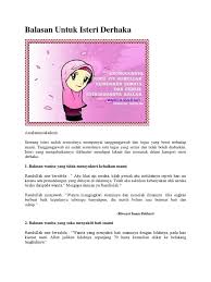 Jangan culas dengan amanah dan tanggungjawab ni. Balasan Untuk Isteri Derhaka