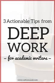 Three Take Aways For Academic Writers From The Book Deep Work Academic Writers Scientific Writing Teaching College