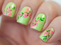 Nail designs | easy nail art designs and cute nail polish. 65 Best Green And Pink Nail Art Designs