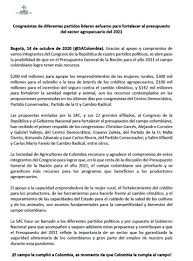 La política en colombia un tema de participación y democracia: Congresistas De Diferentes Partidos Lideran Esfuerzo Para Fortalecer El Presupuesto Del Sector Agropecuario Del 2021 Sac Sociedad De Agricultores De Colombia