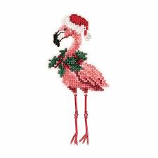 5 out of 5 stars. Holiday Flamingo Cross Stitch Ornament Kit Mill Hill 2019 Winter Holiday Mh181935