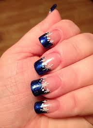 Blue French Tip Nails With Stars French Tip Nail Designs French Tip Nails Nail Designs
