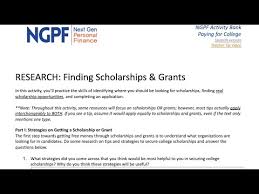 Ngpf activity bank taxes teacher tip video ngpf has written a blog post with recommendations on how to use this resource virtually which includes: Home School Scholarships Grants Activity Ngpf Research Finding Scholarships Grants Youtube