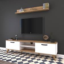 rani a5 duvar rafli kitaplikli tv unitesi modern ayakli tv sehpasi ceviz beyaz m30 tv room design white tv cabinet furniture
