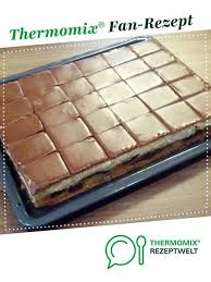 Donauwelle Mit Puddingcreme Und Schokoguss Rezept Blechkuchen Thermomix Thermomix Rezepte Kuchen Thermomix Rezepte