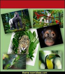 Tropical jungle rainforest decorating kids rooms. Jungle Bedroom Ideas Decorating Jungle Bedrooms Rainforest Bedroom Decorating Ideas Jungle Theme Decor Jungle Murals Jungle Wild Animal Wall Decals Tropical Rainforest Bedding Rattan Furniture