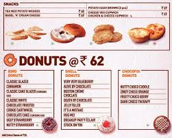 The dunkin donuts menu prices are reasonable enough that you can have your. Menu Of Dunkin Donuts Dlf Cyber City Gurgaon Magicpin