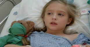 The little girl fighting breast cancer at the age of 8.