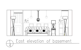 Modern livingroom interior project plan drawing stock illustration 194737076. Related Image Living Room Elevation Interior Design Vector Elevation Drawing