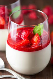 Panna Cotta Is Quick And Easy Italian Dessert The Fresh Berry Sauce Gives Every Creamy Spoonful Of Panna Berry Sauce Italian Desserts Easy Panna Cotta Recipe