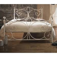 Antique French Metal Bed Frame Victorian Style White 4ft Double Size Vintage New Shabby Chic Bed Frame Vintage Bed Frame Victorian Bed Frames
