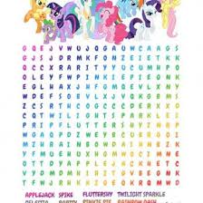Ihr persönliches lieblingsfoto gedruckt auf einem echten fotopuzzle. My Little Pony Crossword Puzzle Printable Word Game Worksheet 546g7gwedxn8