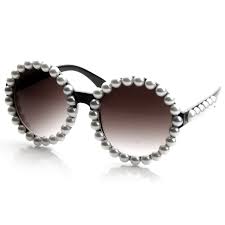 Extravagant Designer Womens Pearl Round Fashion Sunglasses 8527 Round Sunglasses Glasses Fashion Sunglasses
