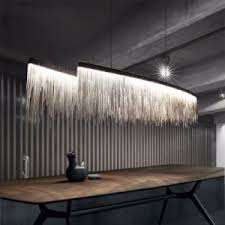 China Modern Dining Room Chandelier Lighting Tassel Aluminum Chain Pendant Light China Decoration Pendant Lighting Villa Project Lamp