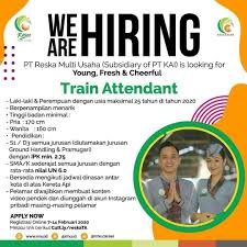 Tertarik bekerja di pt reska multi usahaa ? Lowongan Kerja Train Attendant Juli 2021