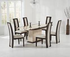 The Alba 180cm Marble Dining Table In Cream And Brown Is A Remarkably Stunning Table With A Clean Des Dining Table Marble Marble Dining Marble Dining Table Set