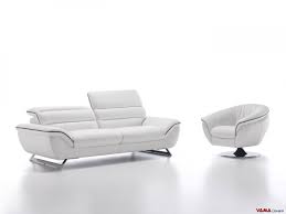 Lowest price of the summer season! Contemporary White Leather Sofa With Steel Feet