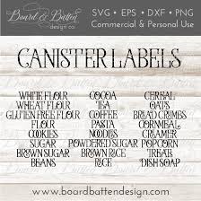 Download Vintage Farmhouse Style Canister Label Svg Set Board Batten Design Co