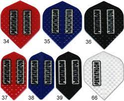 Black and white pentathlon darts flights. Pentathlon Embossed Dart Flights Mit Pragung 3er Set Akspiele Ohg