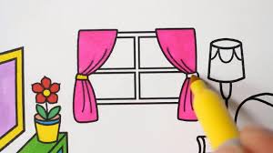 كيفية رسم غرفة المعيشة للأطفال صفحات التلوين مع علامات تعلم رسم Youtube