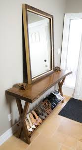 Live Edge Entry Table With Shoe Rack Entry Table Shoe Rack Shoe Rack Table