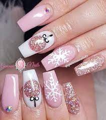 Maybe you would like to learn more about one of these? 40 Amazing Christmas Nail Art Design Ideas Ecemella Cute Christmas Nails Pink Acrylic Nails Christmas Nails Acrylic