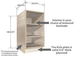 Peninsula base end shelf unit. Open Kitchen Base Cabinets