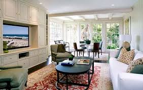 Like The Built Ins Around Flat Screen Tv Home White Family Rooms Harrison Ford House