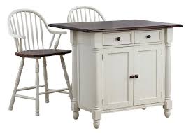 Amazing kitchen island sizes with chairs. Sunset Trading Andrews Drop Leaf Kitchen Island With Counter Height Stools With Arms Antique White And Chestnut Brown Drawers And Cabinet At Lowes Com
