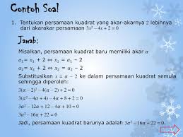 Persamaan kuadrat dapat dipahami sebagai bentuk polinomial dengan pangkat tertinggi 2. Nyatakan Persamaan 3x21xx 3 Dalam Bentuk Umum Persamaan Kuadrat Berbagi Bentuk Penting