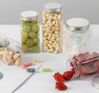 Square PET Crystal Lid for Plastic Jar for Canned Food Snack Candy Baby  Food Storage Screw Top Honey Jar for Cosmetic Storage