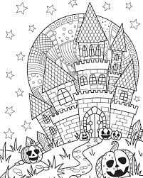 This giant free printable halloween coloring page is made of 10 sheets put together, full of monsters, ghosts and strange creatures from the basement to the attic. Get Spooky With These Halloween Coloring Pages Archziner Com