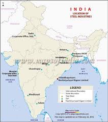 India Steel Industry Iron And Steel Industry India World Map India Map