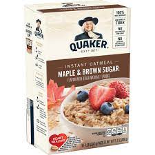 Comprehensive nutrition resource for quaker oats instant oatmeal. Quaker Maple Brown Sugar Instant Oatmeal Shop Oatmeal Hot Cereal At H E B