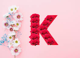 حرف K مكتوب عليها رمزيات رومانسيه بالانجليزى لحرف K افخم فخمه